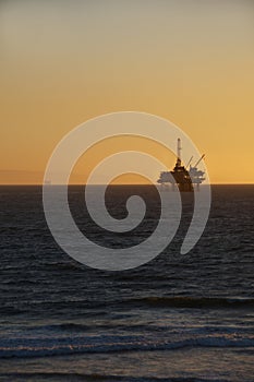 Oil Rig at sunset.