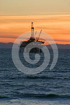 Oil Rig Sunset photo