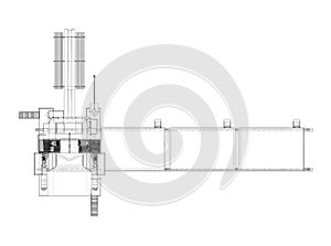 Oil rig. Orthography vector photo