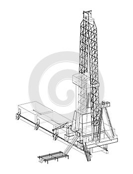 Oil rig. Orthography photo