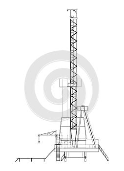 Oil rig. Orthography photo
