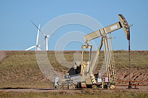 Oil Rig with Wind Turbines