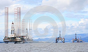 Oil Rigs at Sea Scotland