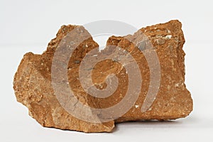 Oil shale mineral on white background photo