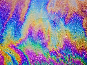 Oil Slick. Vibrant colored texture, abstract background.