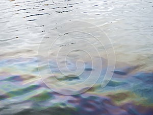 Oil slick on water