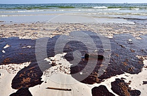 Oil Spill on Beach