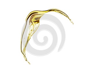 Oil splash isolated on white background