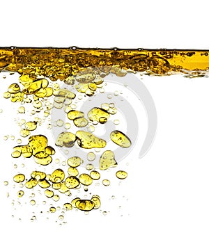 Oil splash in water isolated