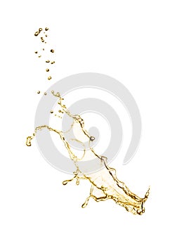 Oil splash on white background