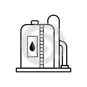 Oil storage tank  icon on white background