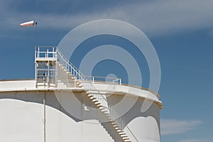 Oil storage tank with windsock