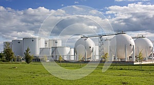 Oil storage tanks