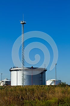 Oil storage tanks