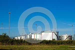 Oil storage tanks