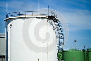 Oil storage tanks