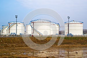 Oil storage tanks