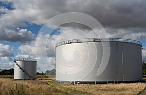 Oil storage tanks