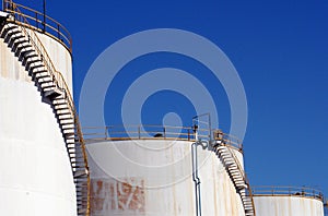 Oil storage tanks