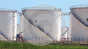 Oil storage tanks in Antalya, Turkey