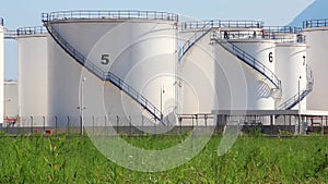 Oil storage tanks in Antalya, Turkey