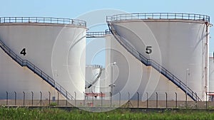 Oil storage tanks in Antalya, Turkey