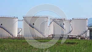 Oil storage tanks in Antalya, Turkey