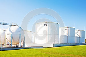 Oil storage tanks