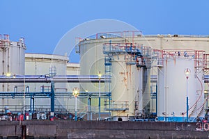Oil tank at industry area