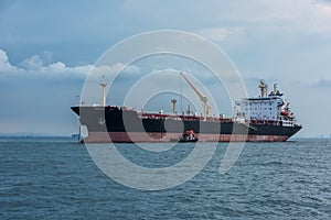 Oil tanker, gas tanker in the high sea.Refinery Industry cargo s