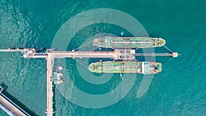 Oil tanker, gas tanker in the high sea.Refinery Industry cargo s