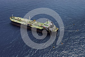 Oil tanker in the gulf of Thailand.