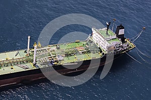 Oil tanker in the gulf of Thailand.