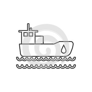 oil tanker icon. Element of Oil for mobile concept and web apps icon. Outline, thin line icon for website design and development,