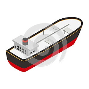 Oil tanker isometric 3d icon