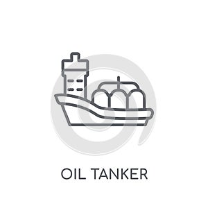 Oil tanker linear icon. Modern outline Oil tanker logo concept o