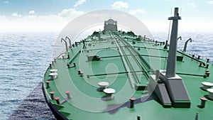 Oil tanker in a sea