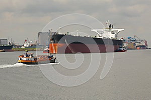Oil Tanker Ship in Rotterdam