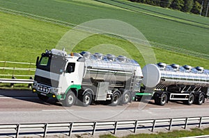 Oil-tanker-truck on the move