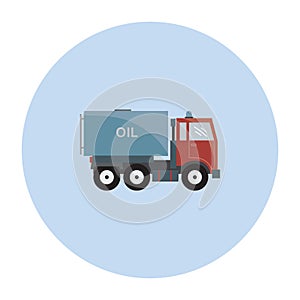 oil tanker truck. Vector illustration decorative design