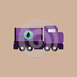oil tanker truck. Vector illustration decorative design