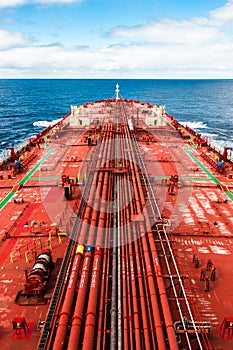 Oil tanker underway