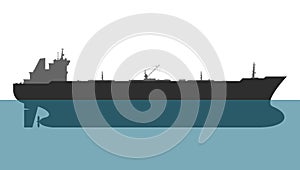 Oil tanker. Vector