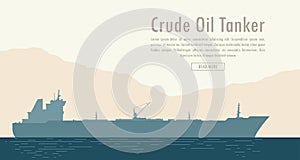 Oil tanker. Vector illustration