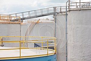 Oil Tanks with Stairs and Gangplank photo