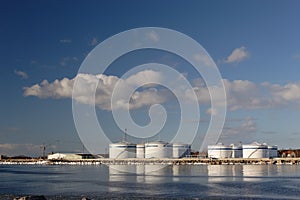 Oil terminal in the harbour