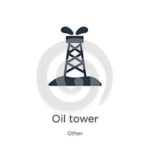 Oil tower icon vector. Trendy flat oil tower icon from other collection isolated on white background. Vector illustration can be