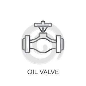 Oil valve linear icon. Modern outline Oil valve logo concept on