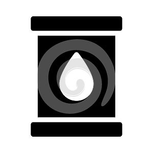 Oil glyph flat vector icon