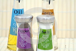 Oil, Vinegar, Salt & Pepper